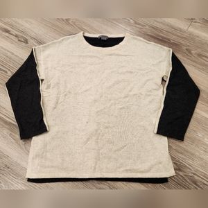 Vince | 3/4 Sleeve Top | Black & White - Sz S